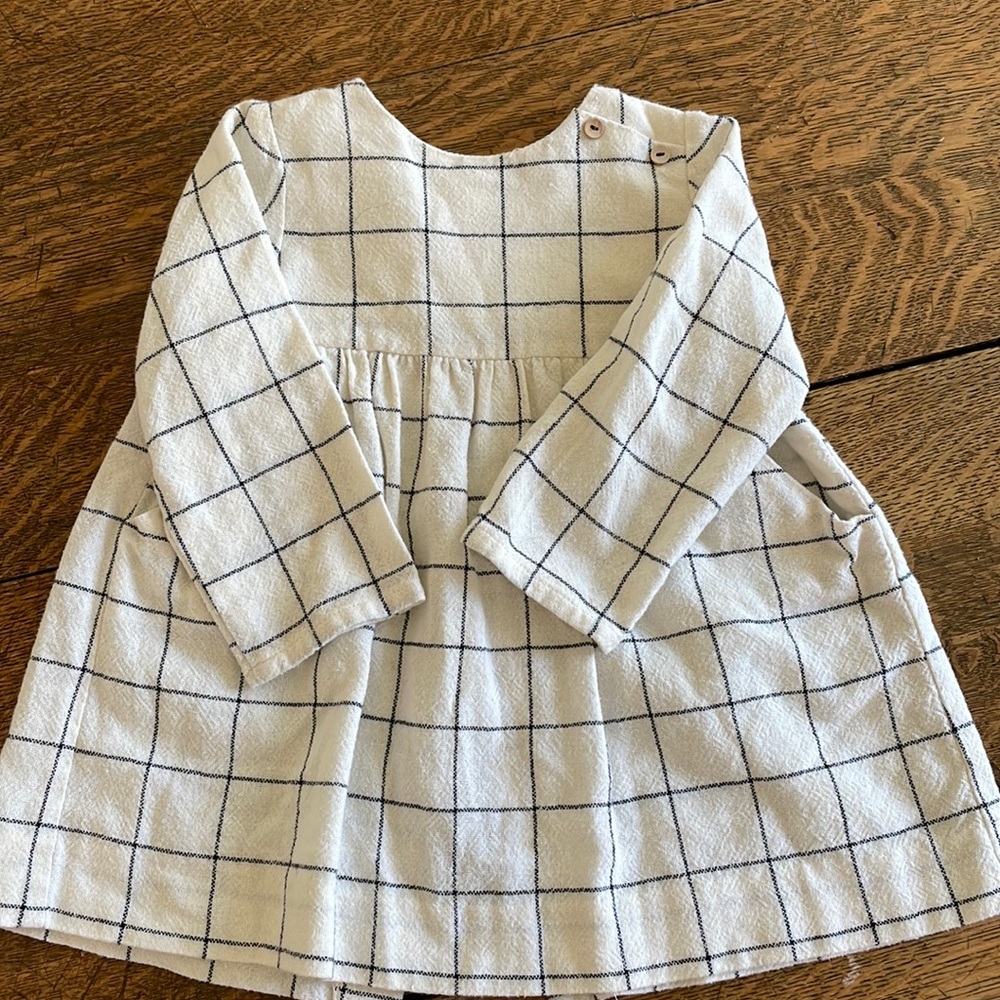 Zara baby girl windowpane dress